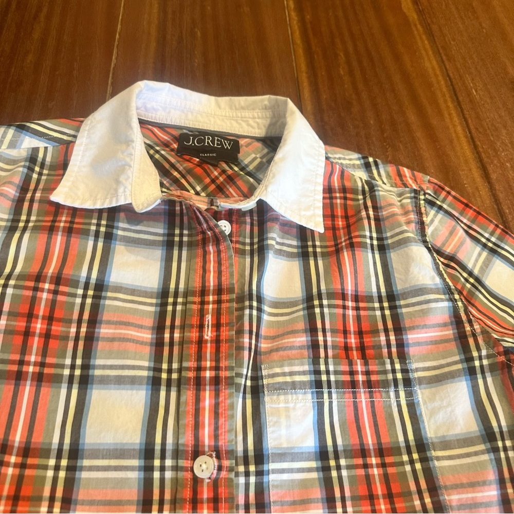 J. Crew Classic Re-Imagined Women’s Plaid Long Sleeve Button Up Shirt Size 4 - Picture 4 of 7